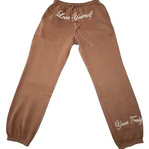 Brown Joggers from Yours Truly by Phora Size Medium